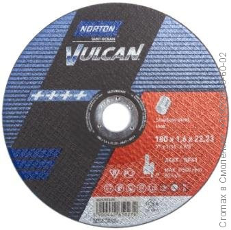 ОТРЕЗНОЙ КРУГ 230 Norton Vulcan по нержавеющей стали / металлу 230 x 2,5 x 22, 23мм, 80м/с