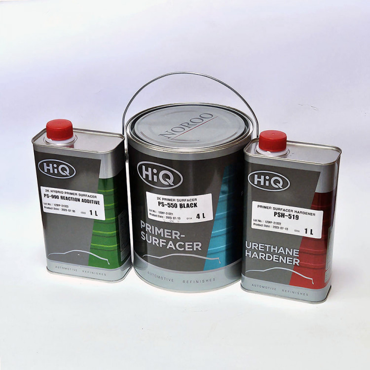 Комплект грунта PS-550 Black Hybrid Primer Surfacer Черный 4л. с Отвердителем PSH-519 и Разбавитель HRA