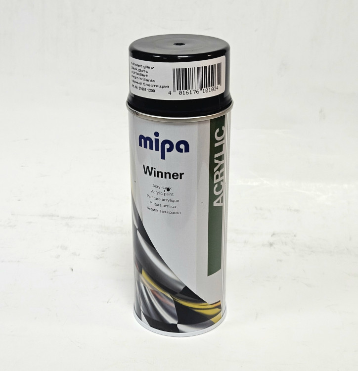 Winner Acryl-Lack Краска акриловая чёрная глянцевая аэрозоль 400мл (6шт/кор)